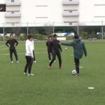 飯塚高校が実践するサッカーIQを高めるポゼッショントレーニング／3vs1のパス回し