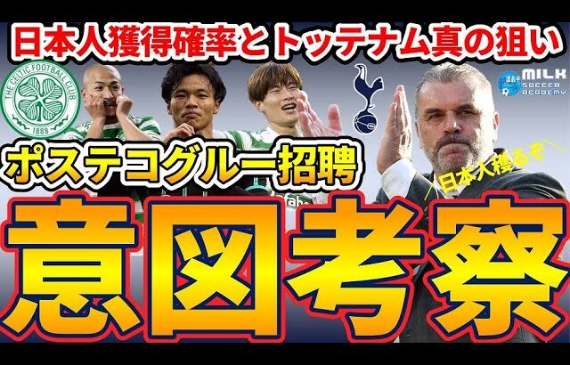 【ポステコグルー招聘の真相】トッテナムのNEWプロジェクトと古橋亨梧/旗手怜央ら高確率で獲得の可能性