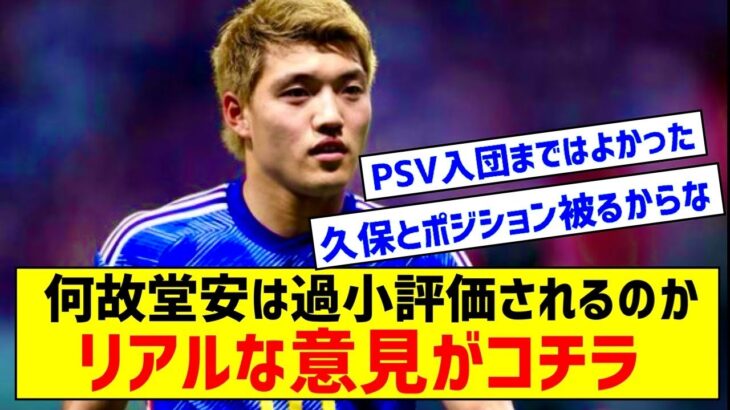 【謎】堂安律とかいう若い頃からエリートコースでドイツスペイン撃破した立役者なのに異常に過小評価されてる男…