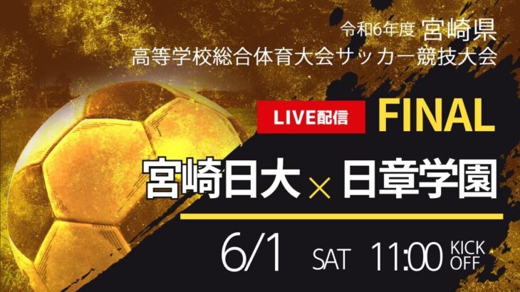 【宮崎IH2024男子】決勝　宮崎日大 vs 日章学園　宮崎県高校総体サッカー競技大会（スタメン概要欄）