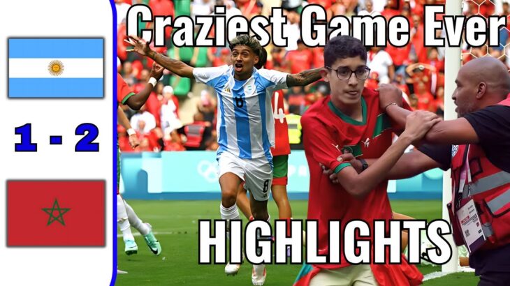 Argentina vs Morocco 2-2 Highlights | Paris 2024 Olympics | Disallowed Goal | Fights | Controversies