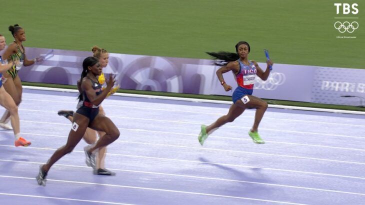 【横見ながらアメリカが大逆転の金メダル】女子4×100mリレー 決勝【パリオリンピック】8月10日(土) 午後2時男子マラソン