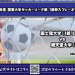 2024年度 関東大学サッカーリーグ戦 1部参入プレーオフ決定戦 国士舘大学vs順天堂大学