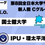 第8回 全日本大学サッカー新人戦 グループリーグC 国士舘大学vsIPU・環太平洋大学