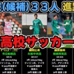 【2025年(24年度)日本高校サッカー選抜・候補】33人の進路先