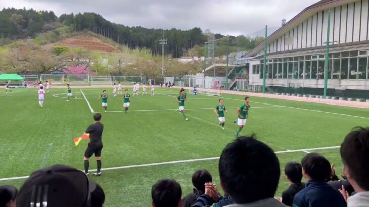 高校サッカー　プレミアリーグ　静岡学園　対　東福岡　4月20日　静岡学園先制ゴール