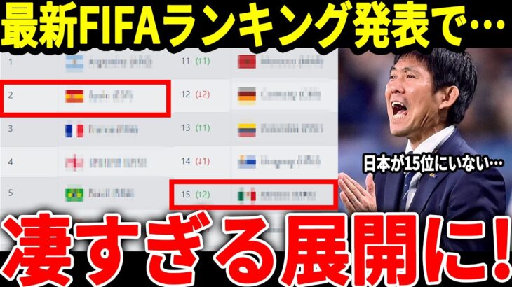 【サッカー日本代表】最新FIFAランキング更新で日本が●位に！そして上位国も大変動する状態で本戦まで分からない状況に！【海外の反応/アジア最終予選】