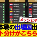 【速報】2026年ワールドカップ、現時点でのポット分けがこちらwwwww
