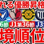 【シーズン佳境順位表│J1第36節/J2第36節/J3第35節】J1鹿島vs柏の最終決戦/J2次節水戸vs長崎&千葉大宮の狙い/J3次節昇格決まるか&大混戦6位争いなど！