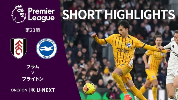 【三笘薫がフル出場｜ショートハイライト｜フラム v ブライトン】プレミアリーグ25/26 第23節