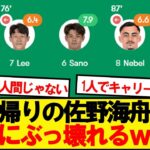 【無双】イングランド戦フル出場の佐野海舟、ブンデスでも早速大暴れwwwwww