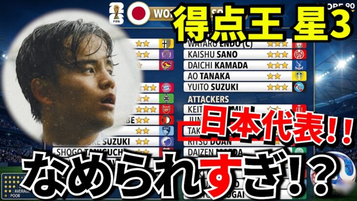 【海外大炎上!?】日本代表の格付けがヤバい…久保建英は高評価、上田得点王で星3は意味不明！！海外が見た“日本代表のリアル！！