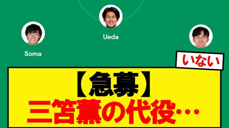 【急募】三笘薫の代役…