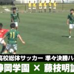【静岡県高校総体サッカー男子 準々決勝ハイライト】静岡学園×藤枝明誠