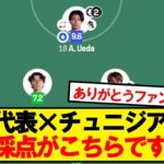 【評価】日本代表×チュニジア代表、採点がこちらです！！！